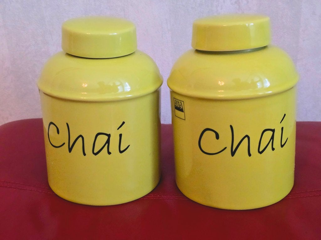 2x Porcelain Thee Opbergpotten van AZA Selection (NIEUW), Ophalen of Verzenden, Nieuw
