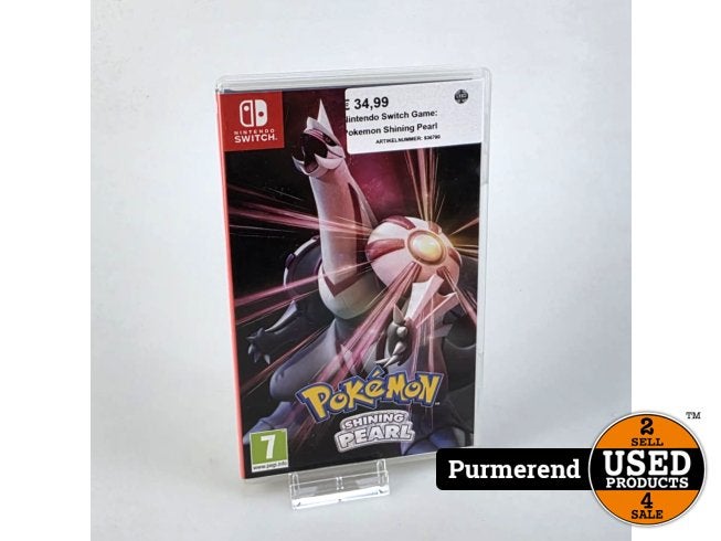 Nintendo Switch Game: Pokemon Shining Pearl, Nintendo, Zo goed als nieuw, Support@nintendo.com, 11-1 Hokotate-cho, Kamitoba, Minami-ku
Kyoto 601-8501
Japan