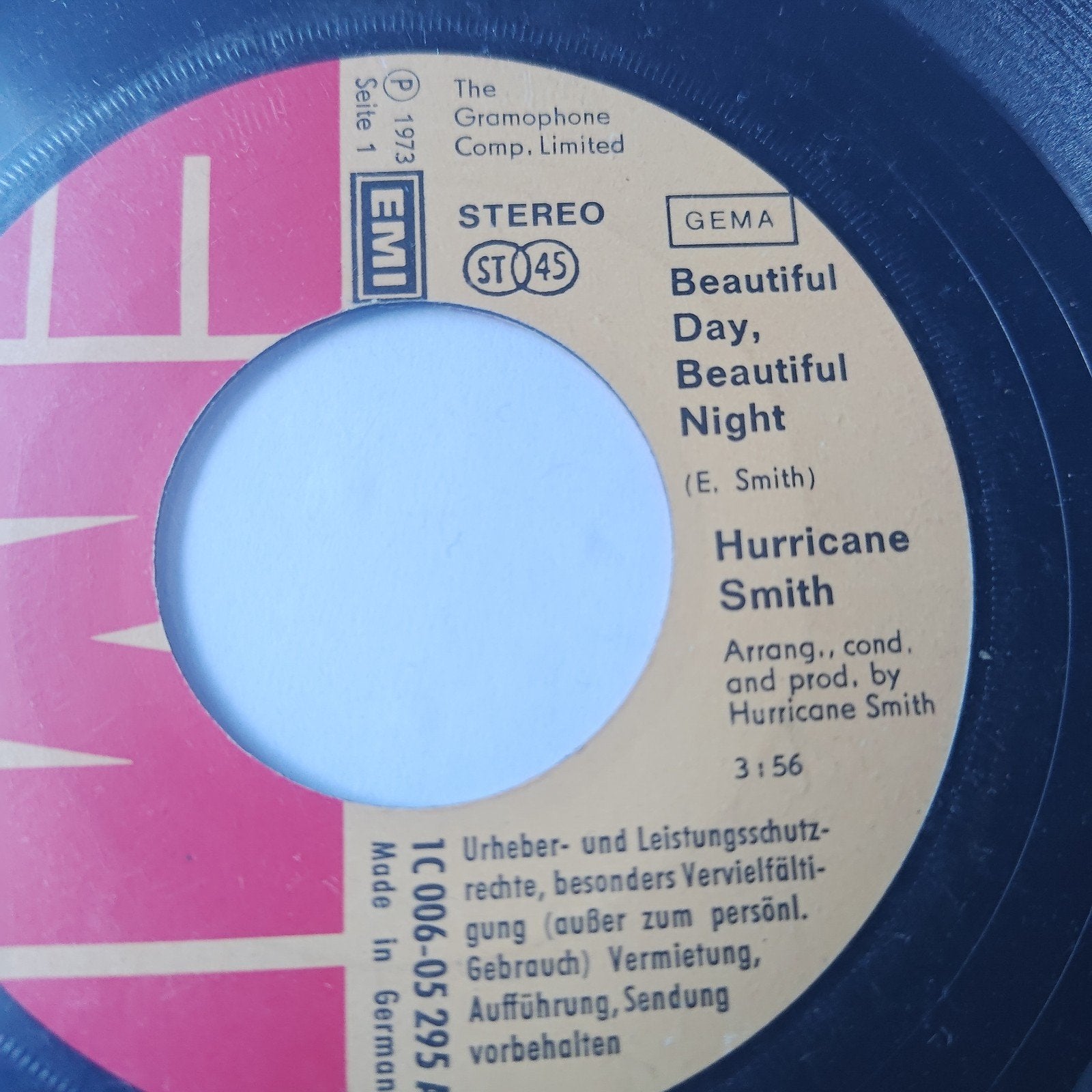 Hurricane Smith - Beautiful Day, Beautiful Night (1973), Gebruikt, 7 inch, Ophalen of Verzenden, Pop
