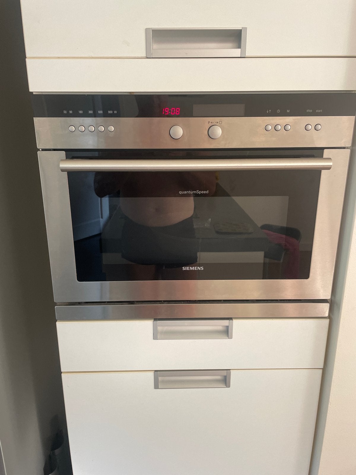 Siemens Combimagnetron quantumSpeed - Inbouw, Witgoed en Apparatuur, Magnetrons, Gebruikt, Inbouw, Combimagnetron, 60 cm of meer