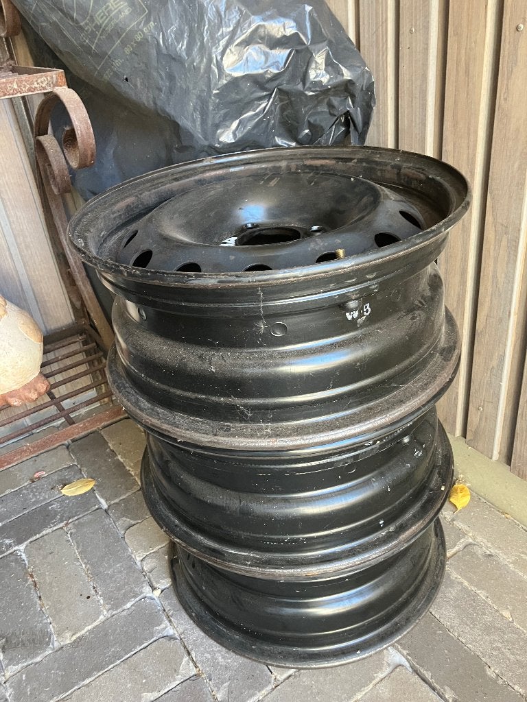 Velgen 14” Peugeot/stalen velgen en wieldoppen, Auto-onderdelen, Banden en Velgen, Ophalen, 14 inch, Gebruikt, Velg(en)