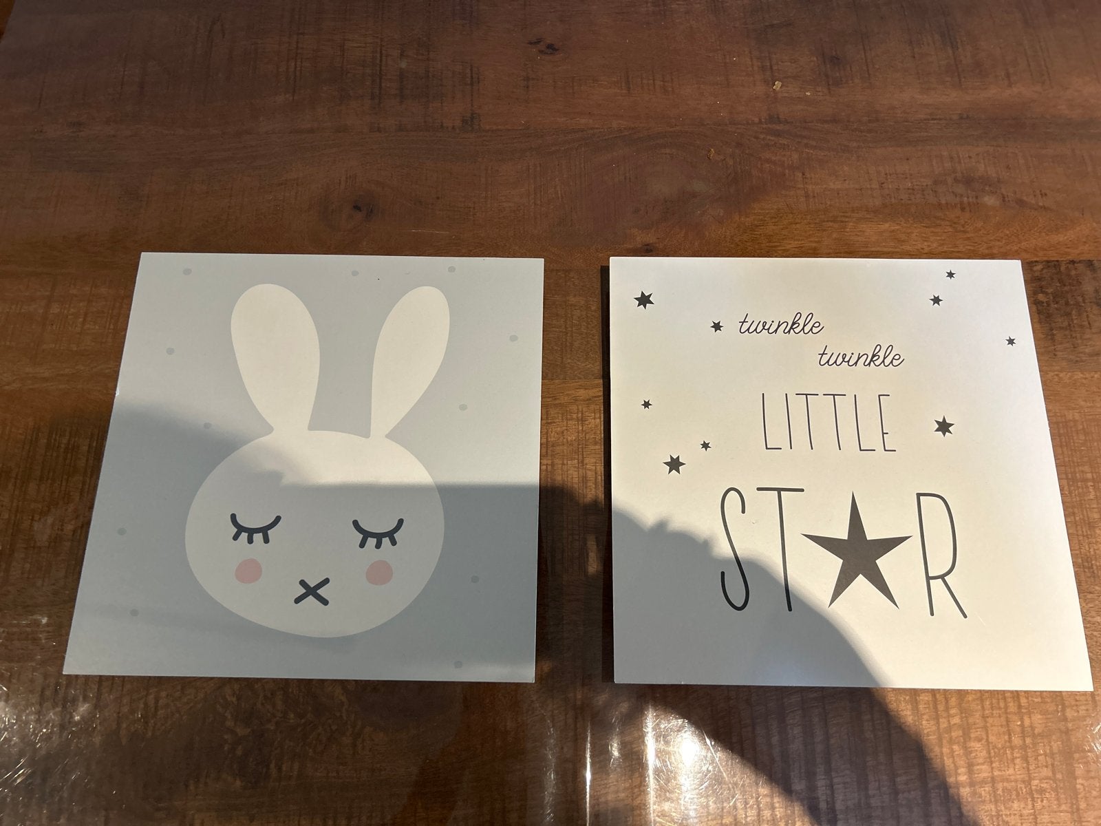Leuke schilderijtjes voor de babykamer (2 stuks), Ophalen of Verzenden, Zo goed als nieuw, Wanddecoratie