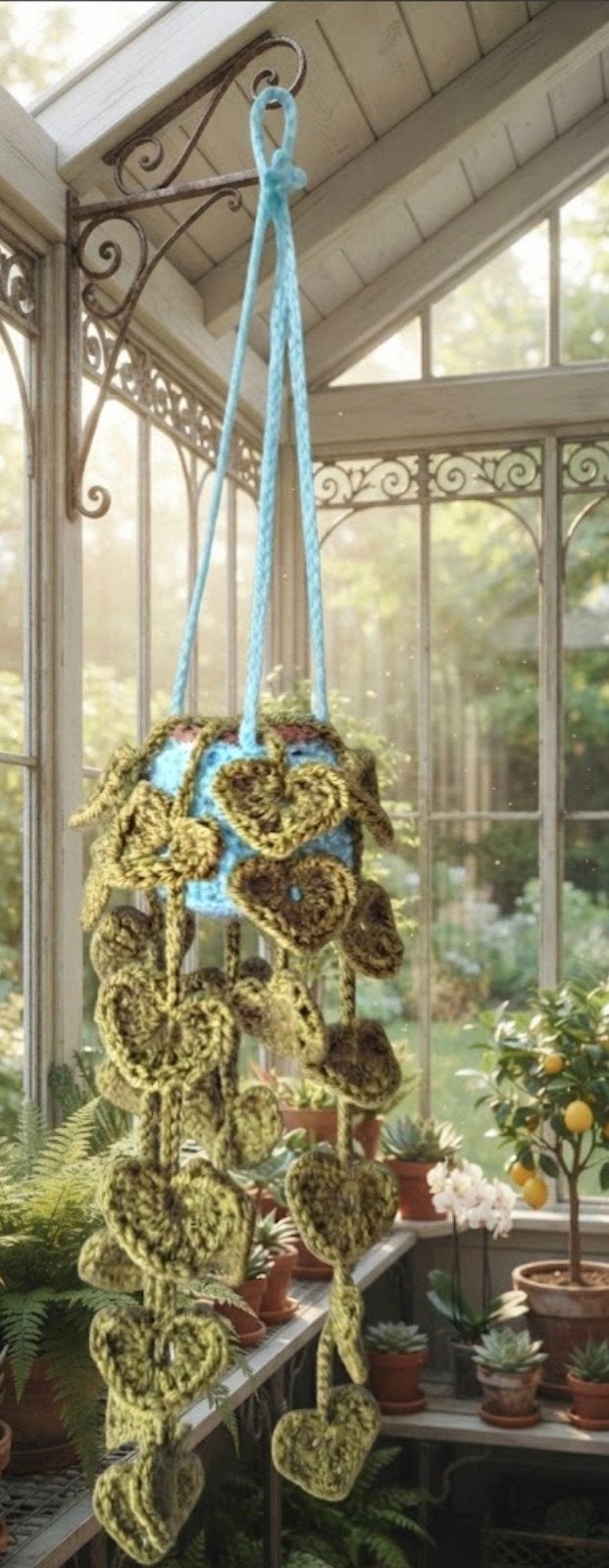 Gehaakte hangplant, Verzenden, Nieuw
