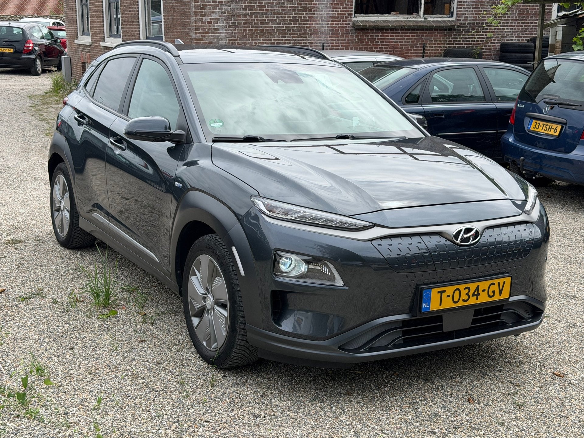 Hyundai Kona EV Fashion Sky 64 kWh SOH 100% 500+ Bereik VolO, Auto's, Hyundai, Dealer onderhouden, Gebruikt, Zwart, 174 min