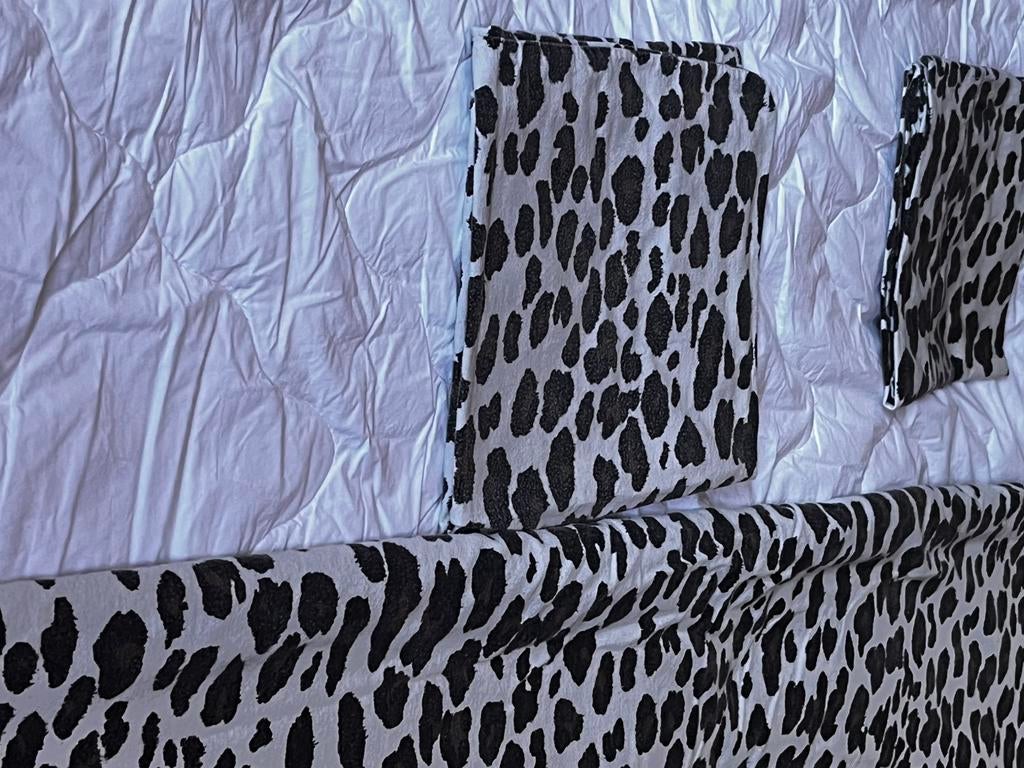 Leopard print dekbedovertrek en wit dekbed 200/200, Eenpersoons, Wit, Ophalen of Verzenden, Deken of Dekbed