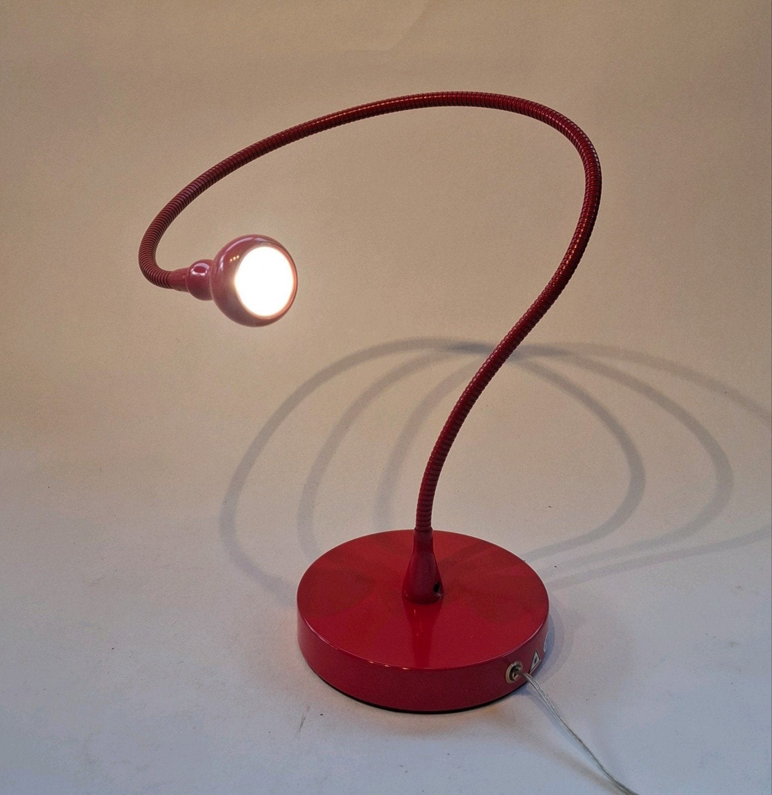 Vintage IKEA Jansjö Space Age Tafellampje, Rood, Ophalen of Verzenden