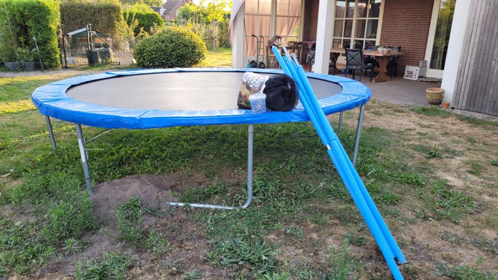 Trampoline incl valnet, 360 rond, Ophalen, Zo goed als nieuw