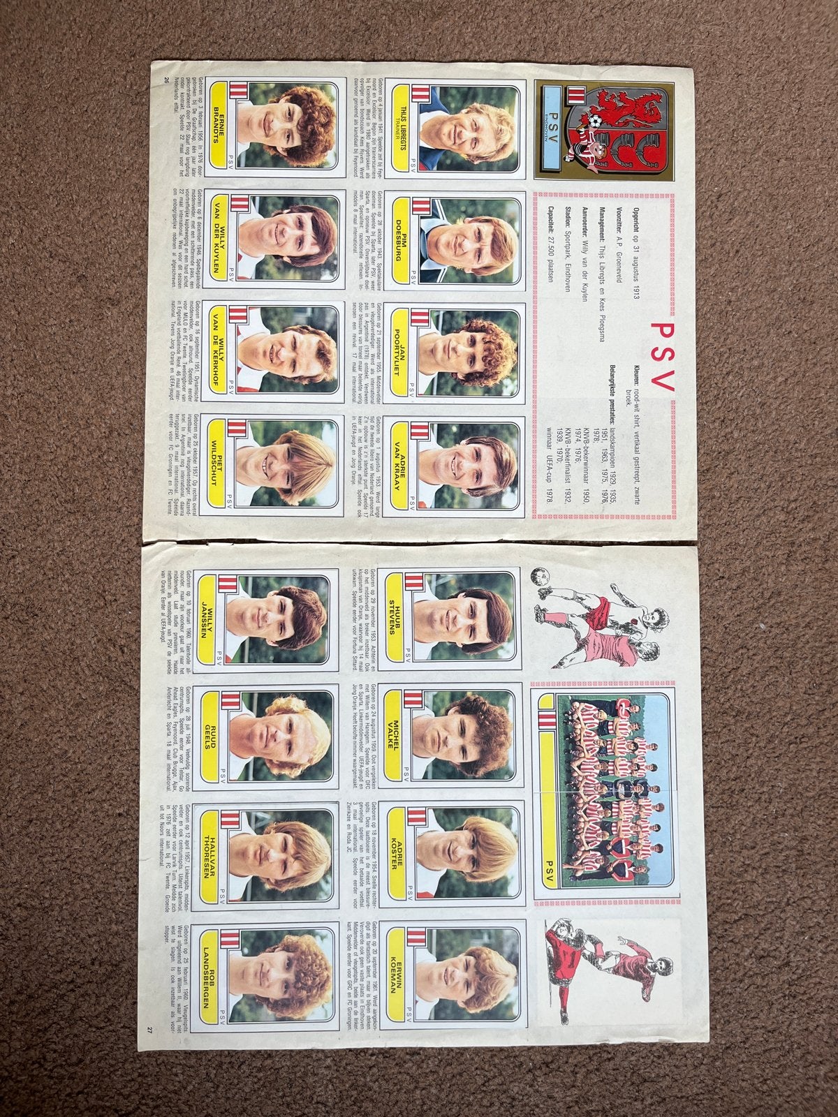 PSV Voetbalplaatjes - Vintage Collectie, Ophalen of Verzenden, Gebruikt, PSV, Poster, Plaatje of Sticker