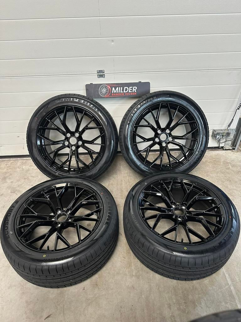 Flowforming velgen zwart + Imperial banden 19” 5x112 Nieuw, 19 inch, Banden en Velgen, Nieuw, Ophalen of Verzenden
