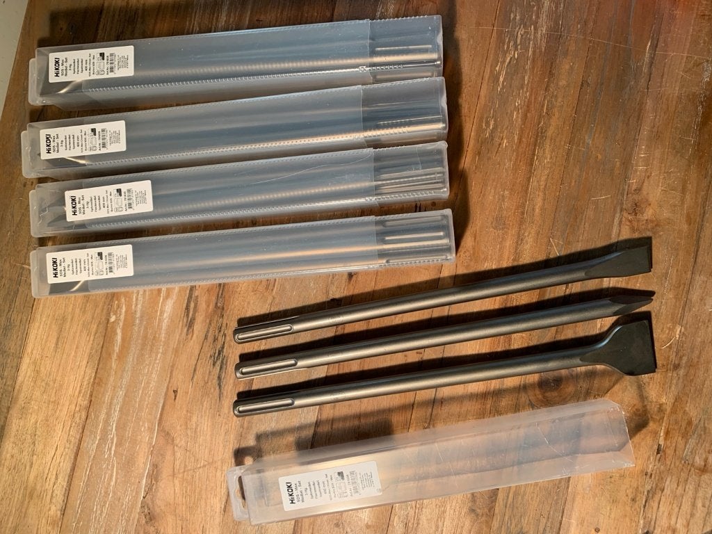 HiKOKI SDS-Max beitelset 400mm 3-delig NIEUW 5 sets, HiKOKI Powertools Netherlands B.V., Overige merken, NL-info@koki-group.com