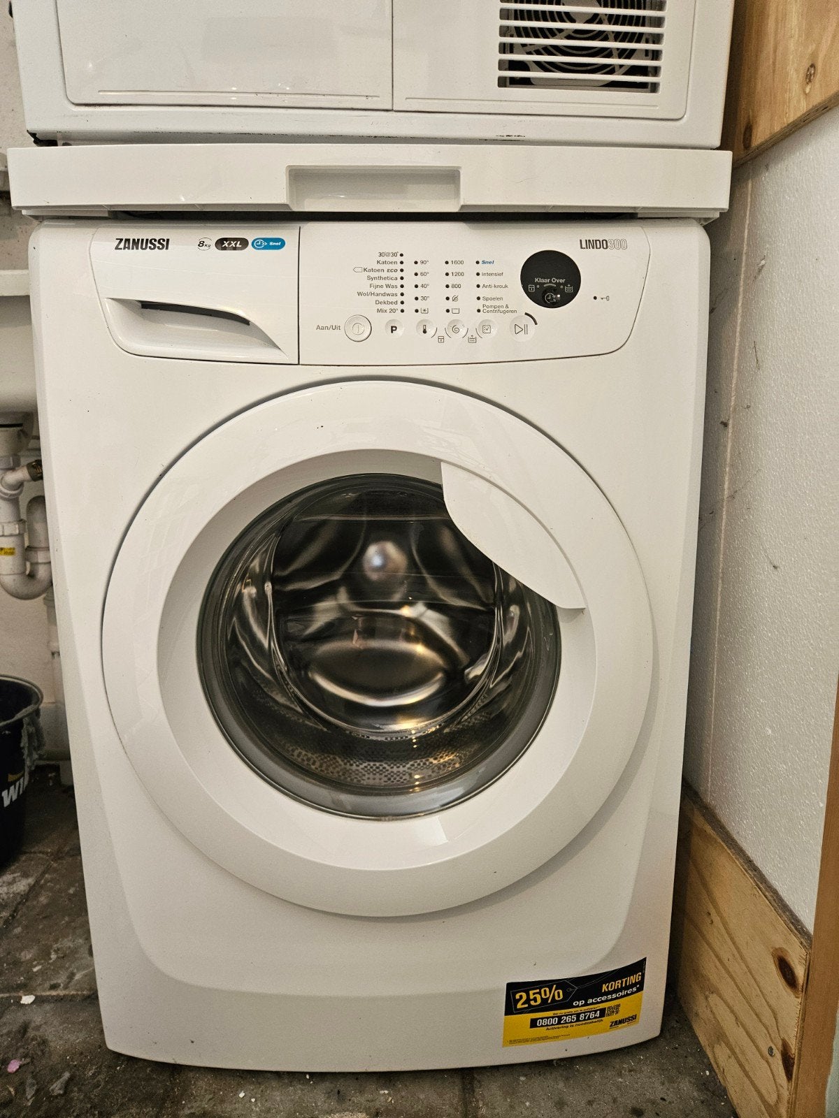 Zanussi Lindo 300 XXLWasmachine 8kg 1600 toeren, Witgoed en Apparatuur, Ophalen, Gebruikt, 8 tot 10 kg, 1600 toeren of meer