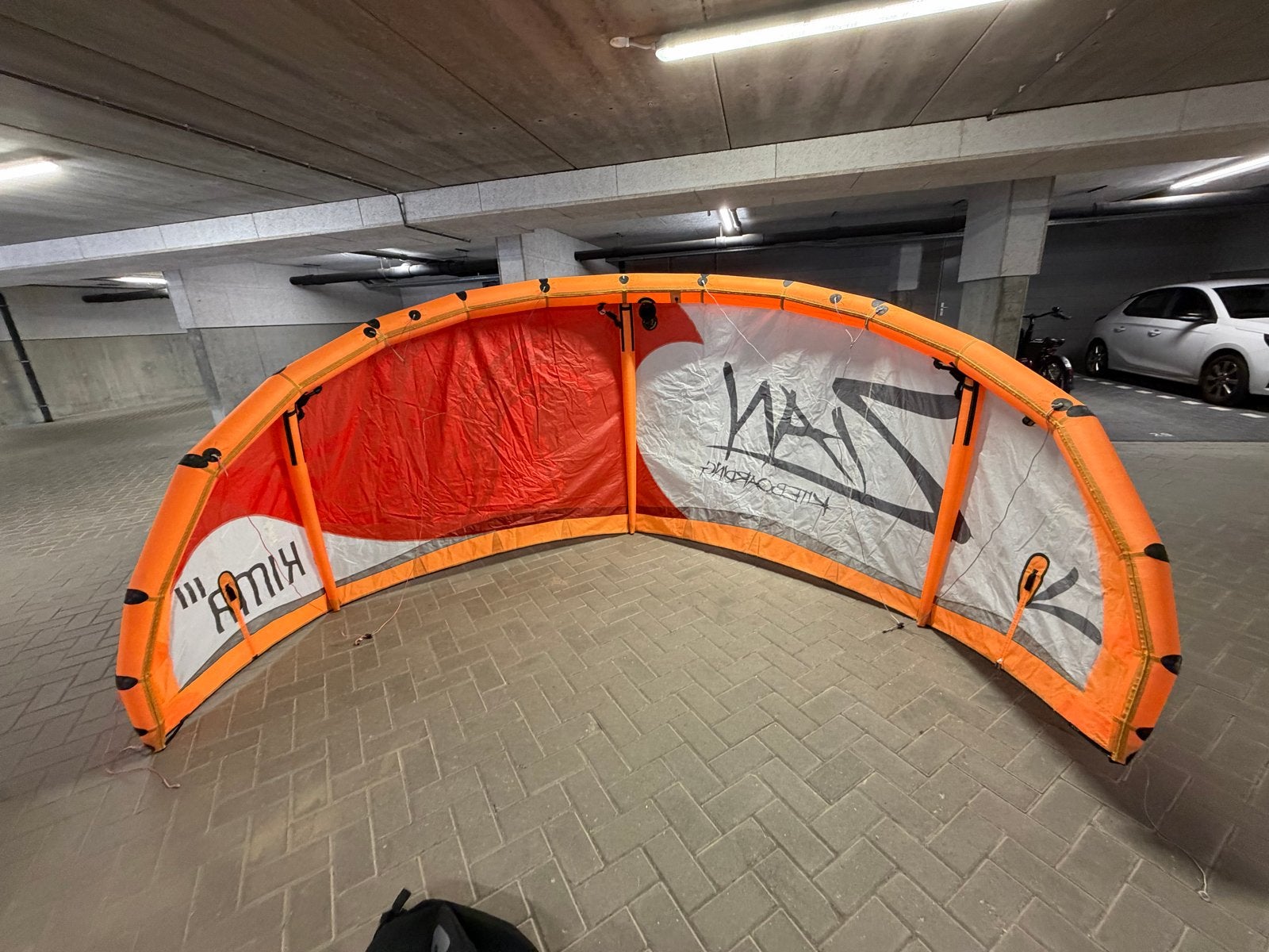 Zian Kite 7m Kima lll met kleine reparatie, goede staat, Ophalen, Gebruikt, 7 m², Kite