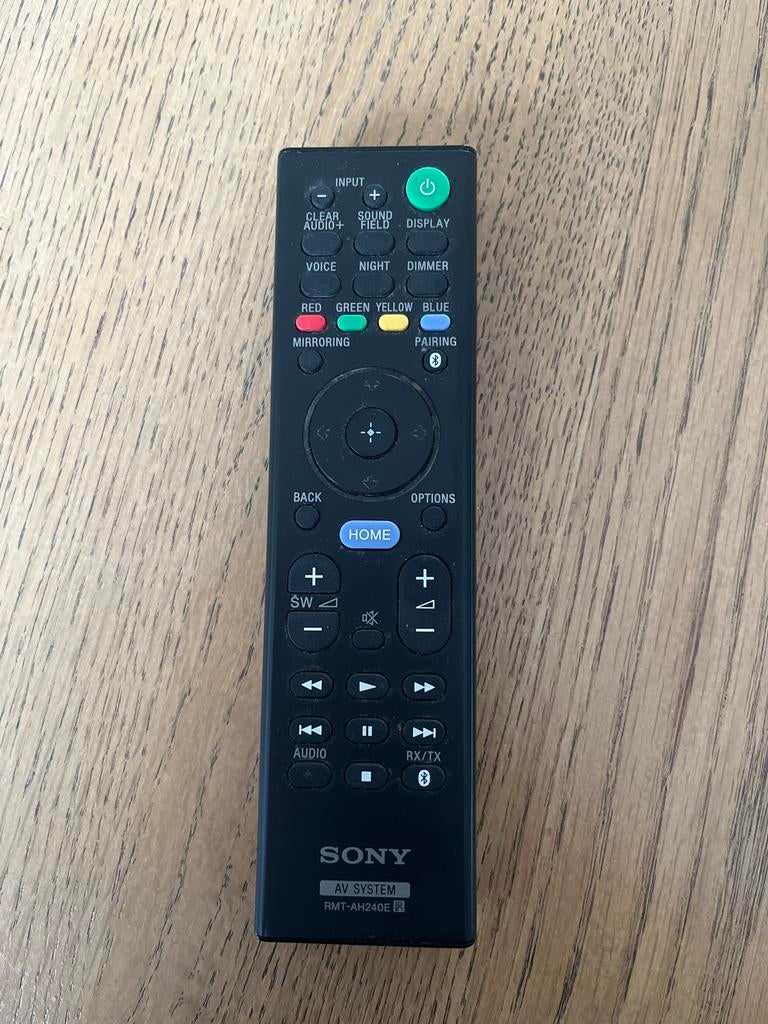 Originele Sony Soundbar Afstandsbediening RMT-AH240E, Ophalen of Verzenden, Gebruikt, Origineel, Receiver of Versterker