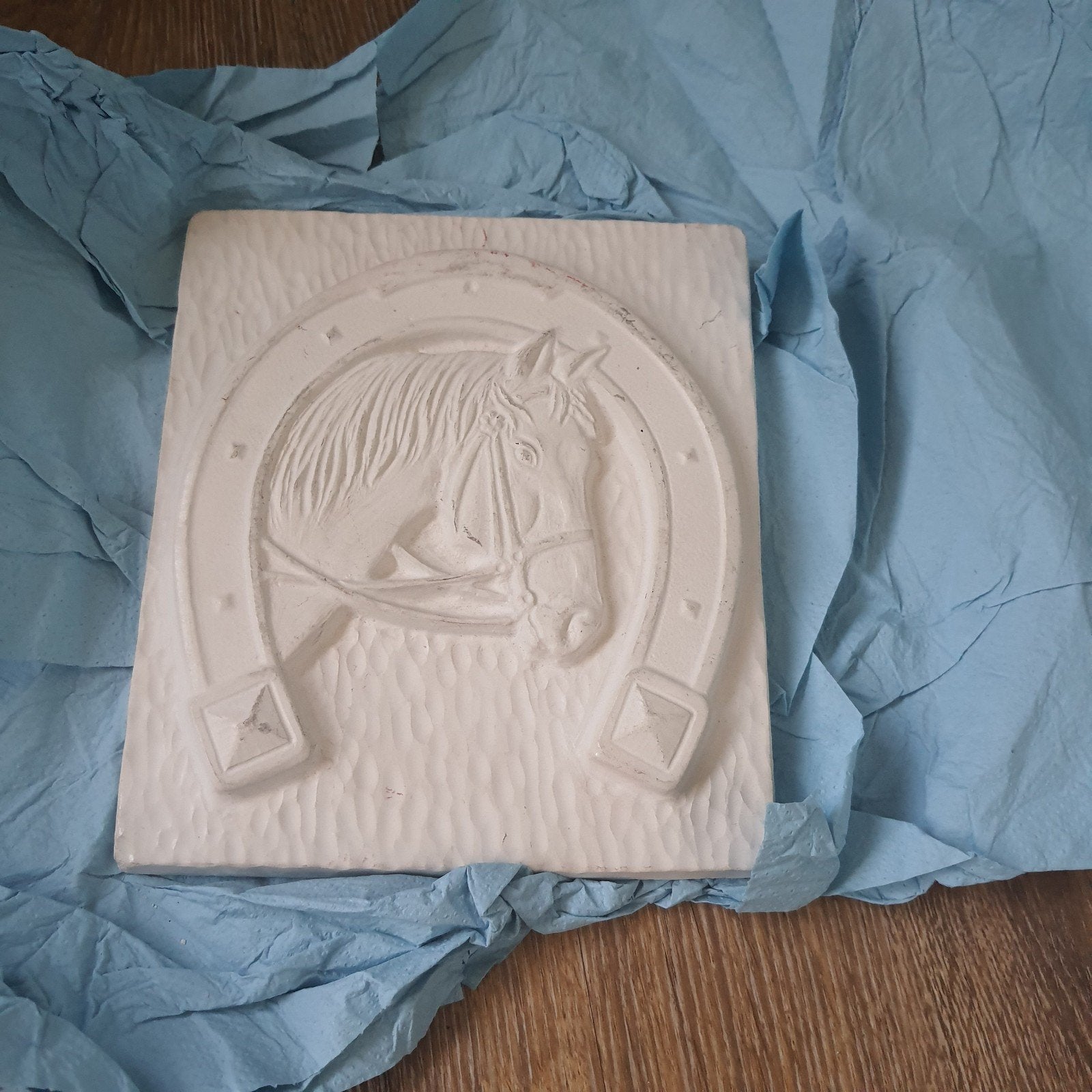 gipsen paardenschilderij, Ophalen, Nieuw, Wit, Overige materialen