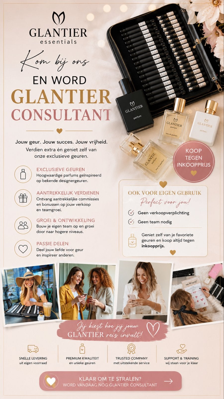 Word Glantier Consultant: Verdien en Geniet van Parfums!, Ophalen, Nieuw