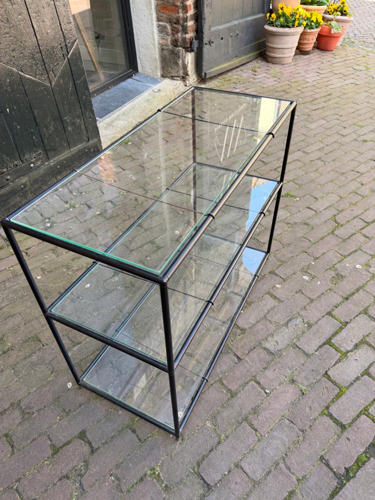 Abstracta System Poul Cadovius Glazen Kast/Boekenkast, Ophalen, Met plank(en), Gebruikt, 100 tot 150 cm