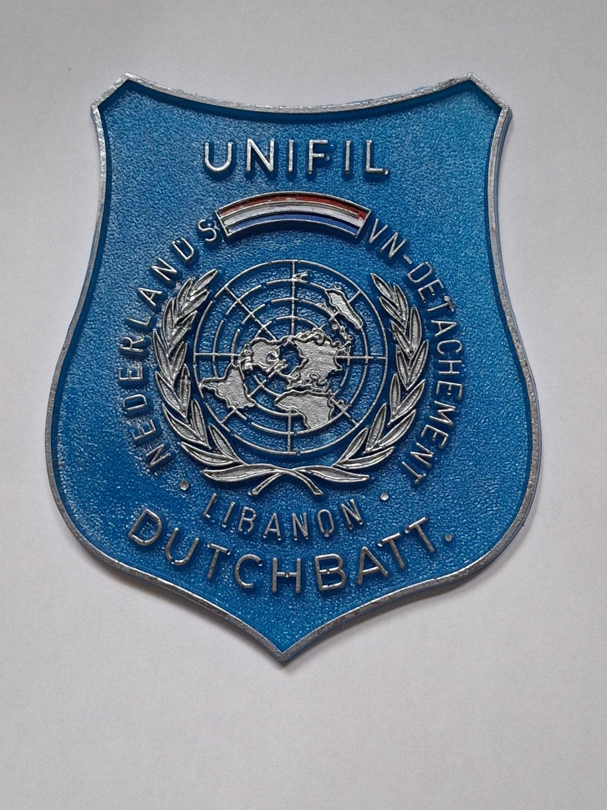 Schildje unifil Dutchbat, Ophalen of Verzenden, Landmacht, Nederland