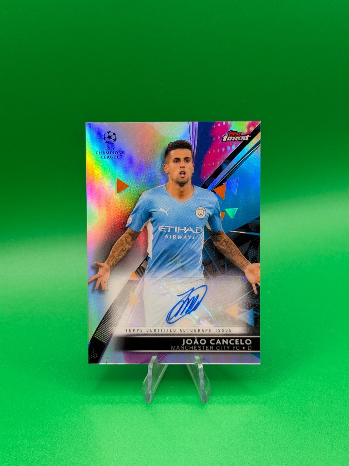 2021-22 Topps Finest Joao Cancelo auto #BAJC Manchester City, Ophalen of Verzenden, Nieuw, Buitenlandse clubs, Spelerskaart