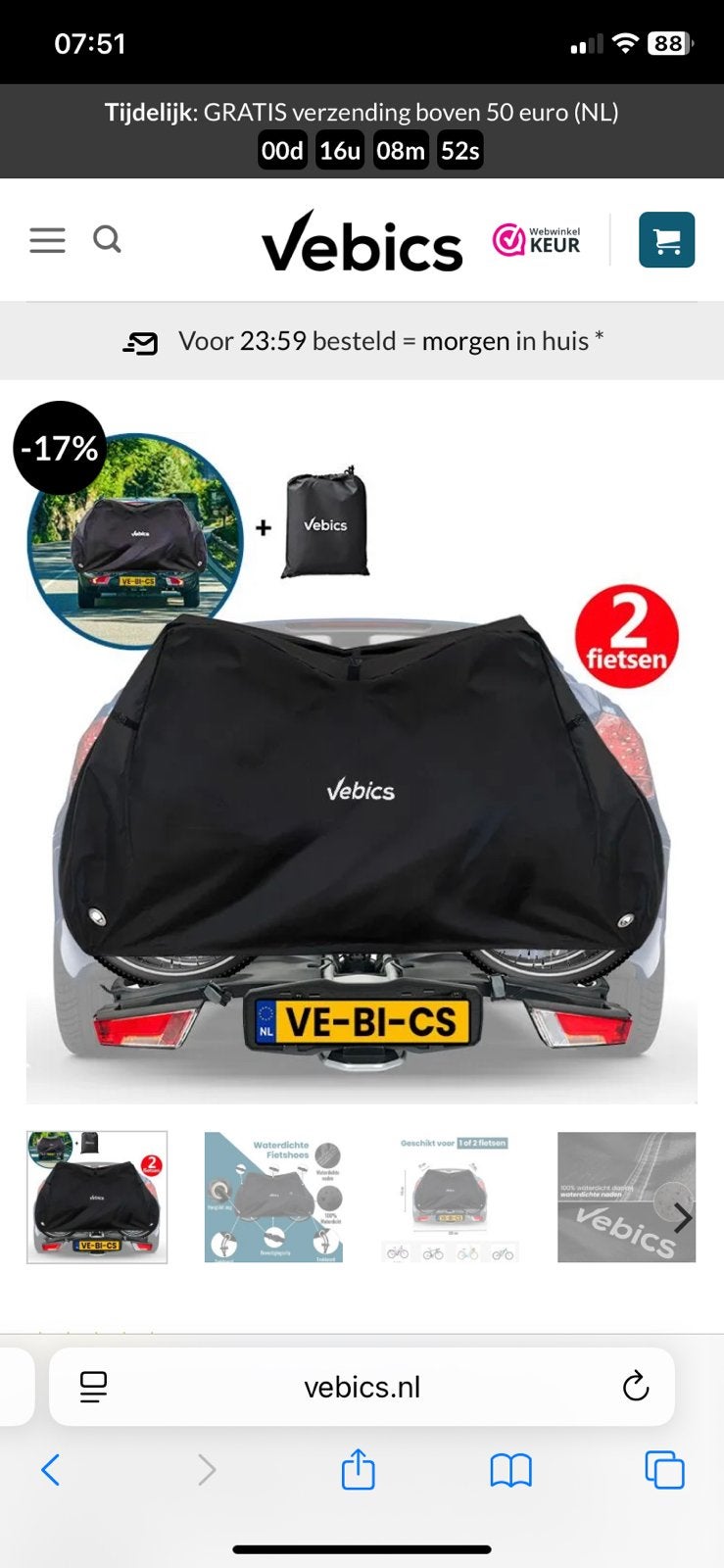 Vebics fietshoes, Verzenden, Nieuw