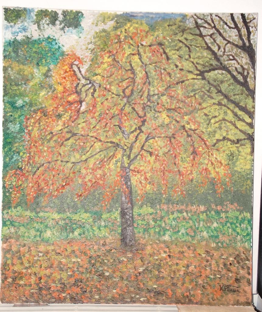 Schilderij van K Peeraer., Ophalen of Verzenden, Schilderij, 75 cm of meer