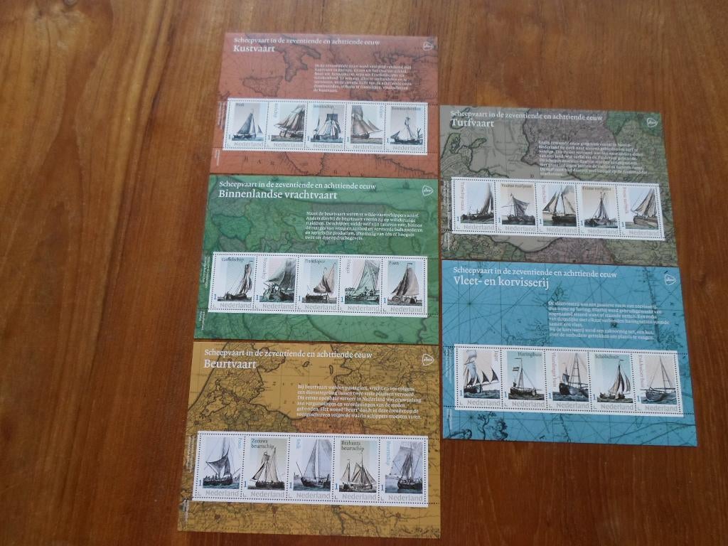 Postzegels.   Scheepvaart  uit   17de  en  18 de  eeuw., Postzegels en Munten, Postzegels | Nederland, Ophalen of Verzenden, Na 1940