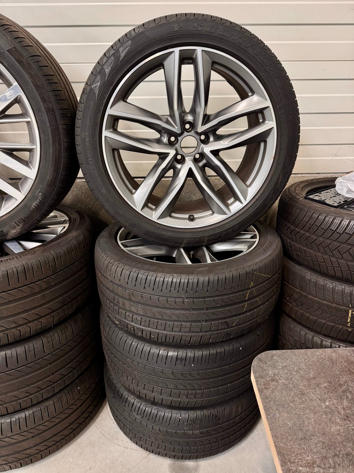 Originele Audi Q7 RS velgenset - 21 inch, Ophalen, Gebruikt, 285 mm, Banden en Velgen