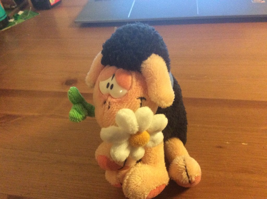 Diddl Wollywell knuffel. met bloem. 13 x 11 cm, Ophalen of Verzenden, Overige figuren, Zo goed als nieuw, Knuffel