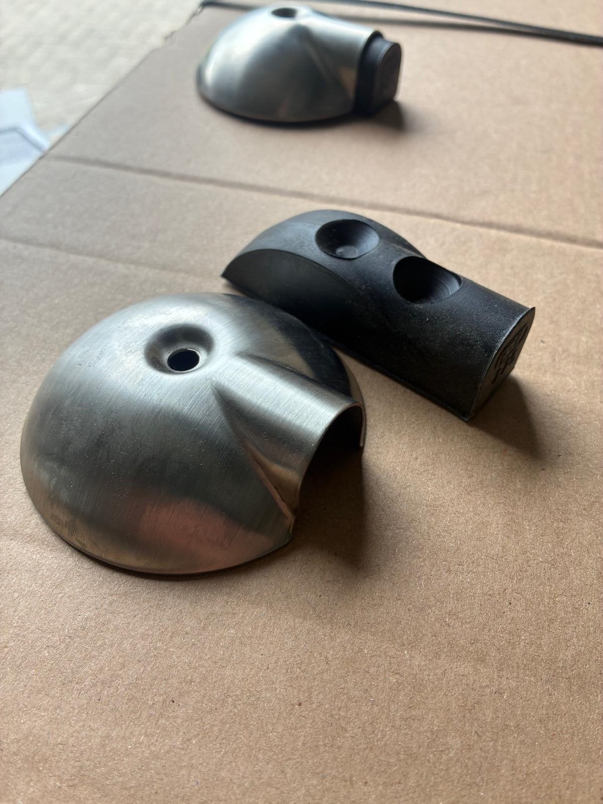 Deurstopper RVS met rubberen buffer, Binnen, Gebruikt, Ophalen of Verzenden, Zilver