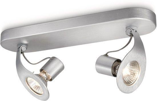 Philips myLiving Spotlight-2 spots-aluminium NIEUW in doos, Ophalen of Verzenden, Nieuw, Metaal of Aluminium, Plafondspot of Wandspot