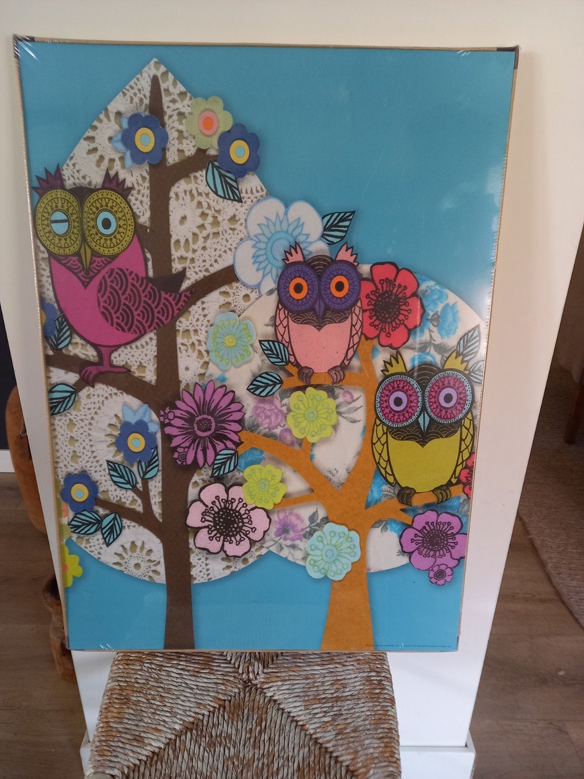 IKEA Solmyra Schilderij Uilen 50x70 cm Nieuw, 50 – 75, Nieuw, Ophalen of Verzenden, Schilderij