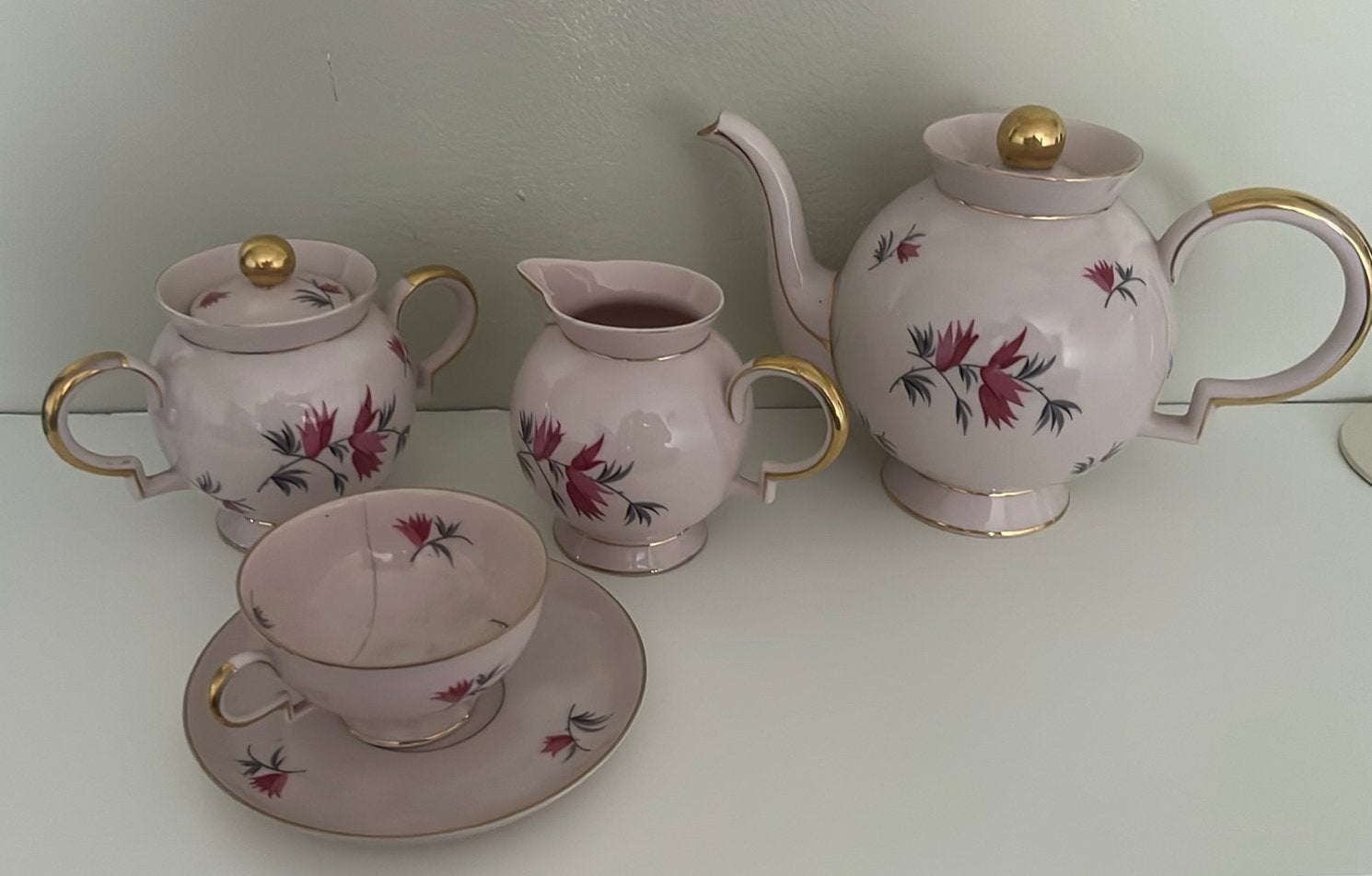 Vintage Johann Haviland Bavaria theeservies, Ophalen of Verzenden