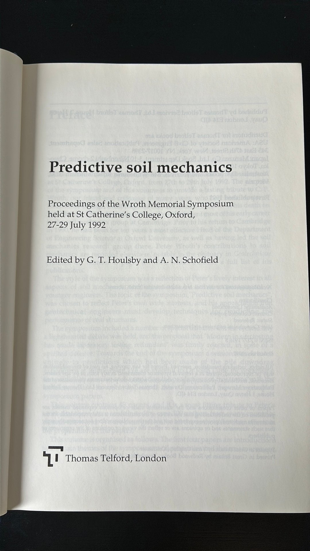 Predictive Soil Mechanics, Ophalen, Zo goed als nieuw, Geotechniek