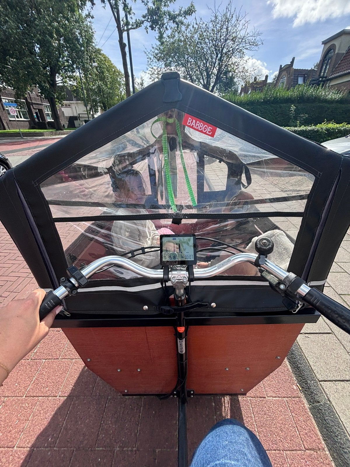 Babboe bakfiets ondersteund, Ophalen, Zo goed als nieuw, 4 kinderen of meer