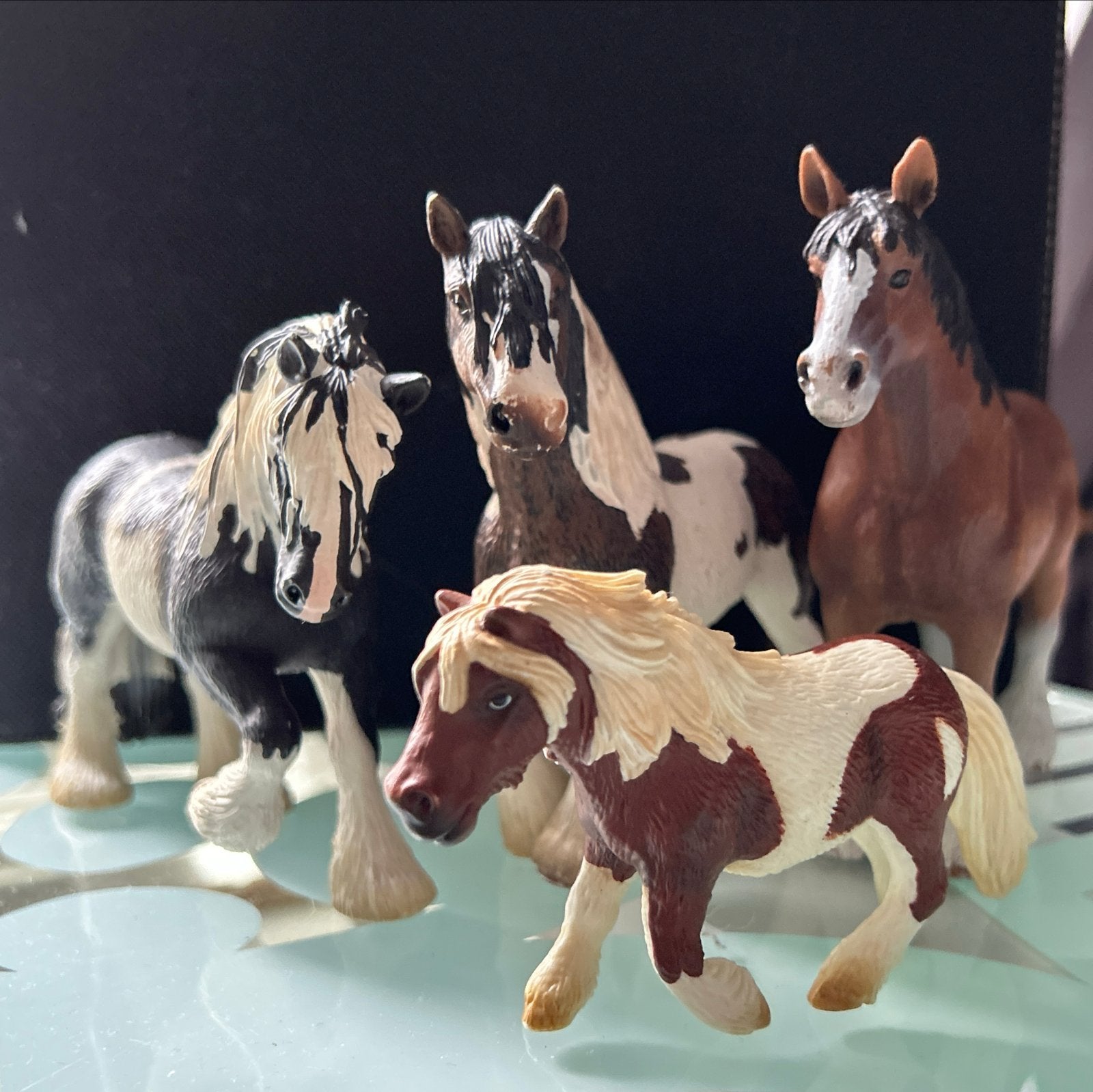 Vier Schleich paarden - diverse rassen, Ophalen of Verzenden, Gebruikt, Jongen of Meisje
