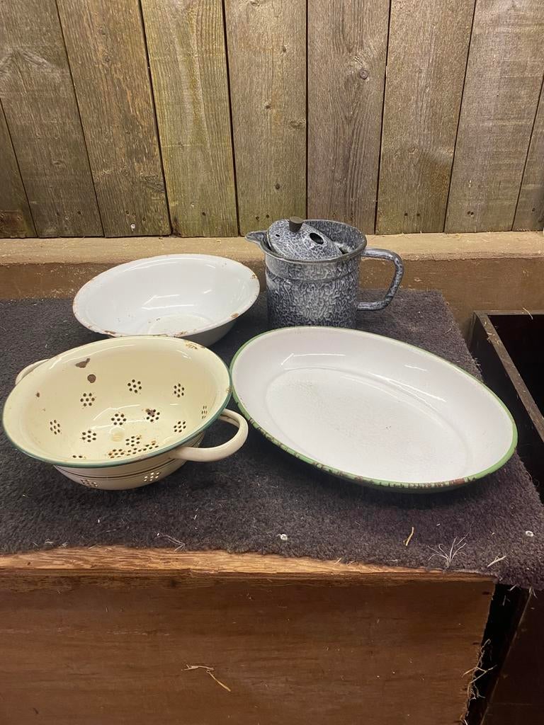 Vintage emaille, Antiek en Kunst, Antiek | Emaille, Ophalen