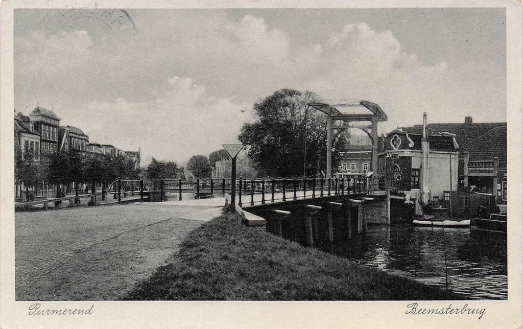 702-107-037 Purmerend Beemsterbrug, Verzamelen, Ansichtkaarten | Nederland, Verzenden, Voor 1920, Noord-Holland
