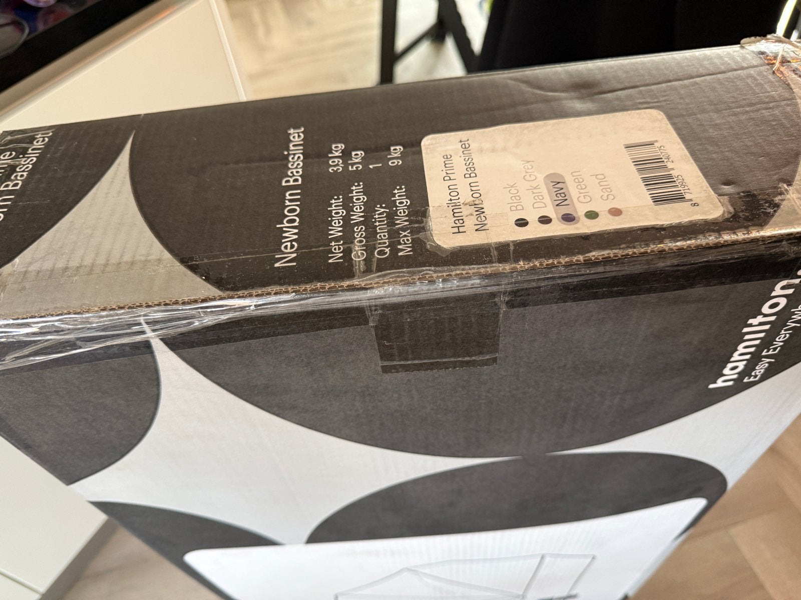 Hamilton Prime Newborn Bassinet - Navy, Kinderen en Baby's, Ophalen of Verzenden, Nieuw, Reisbedje