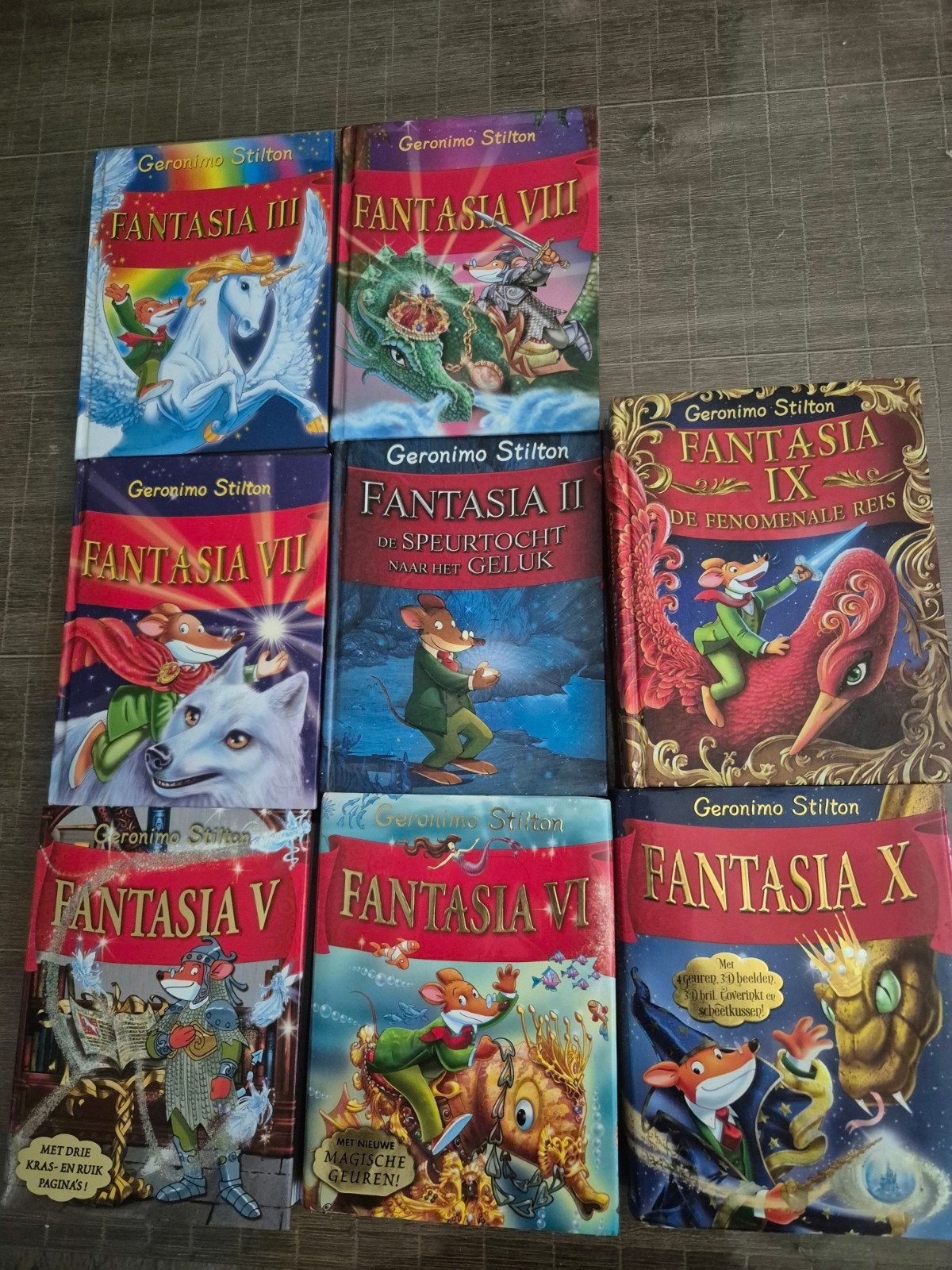Geronimo Stilton Fantasia Set – 8 Hardcover Boeken, Boeken, Ophalen of Verzenden, Gelezen, Geronimo Stilton