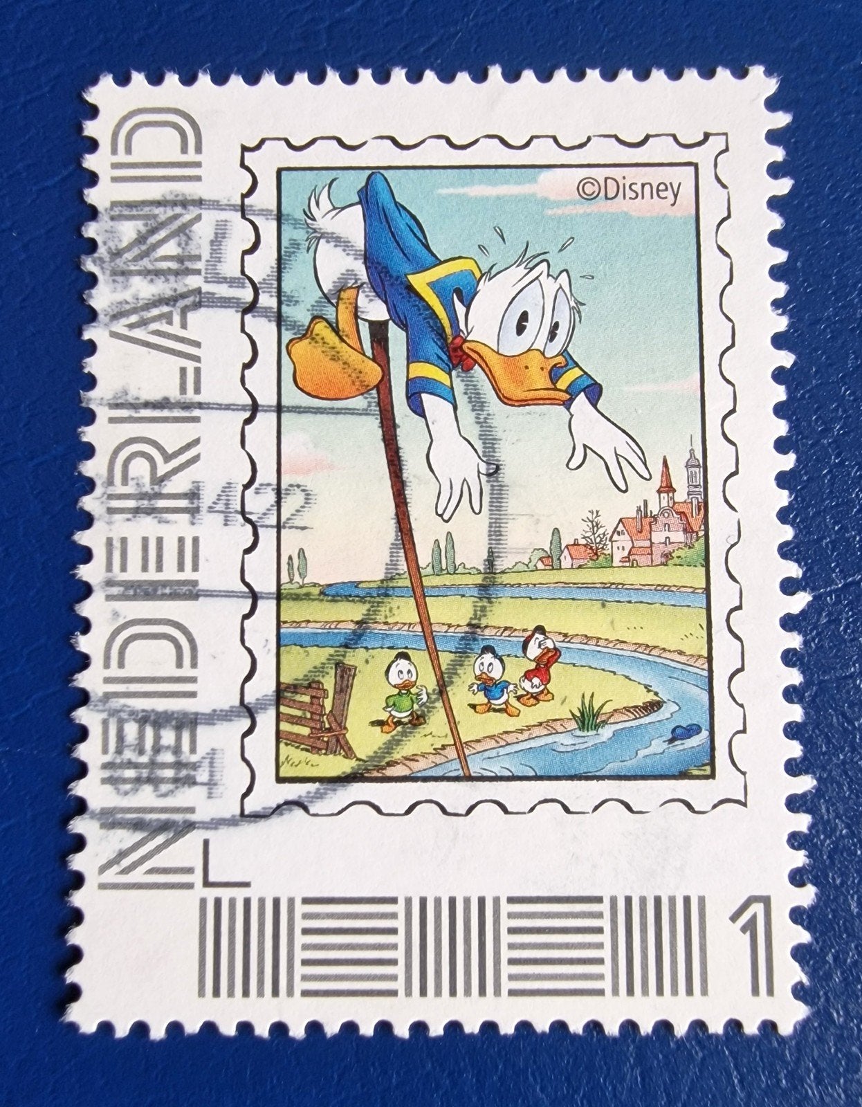 kv541 persoonlijke postzegel Donald Duck en neefjes, Ophalen of Verzenden, Na 1940, Gestempeld