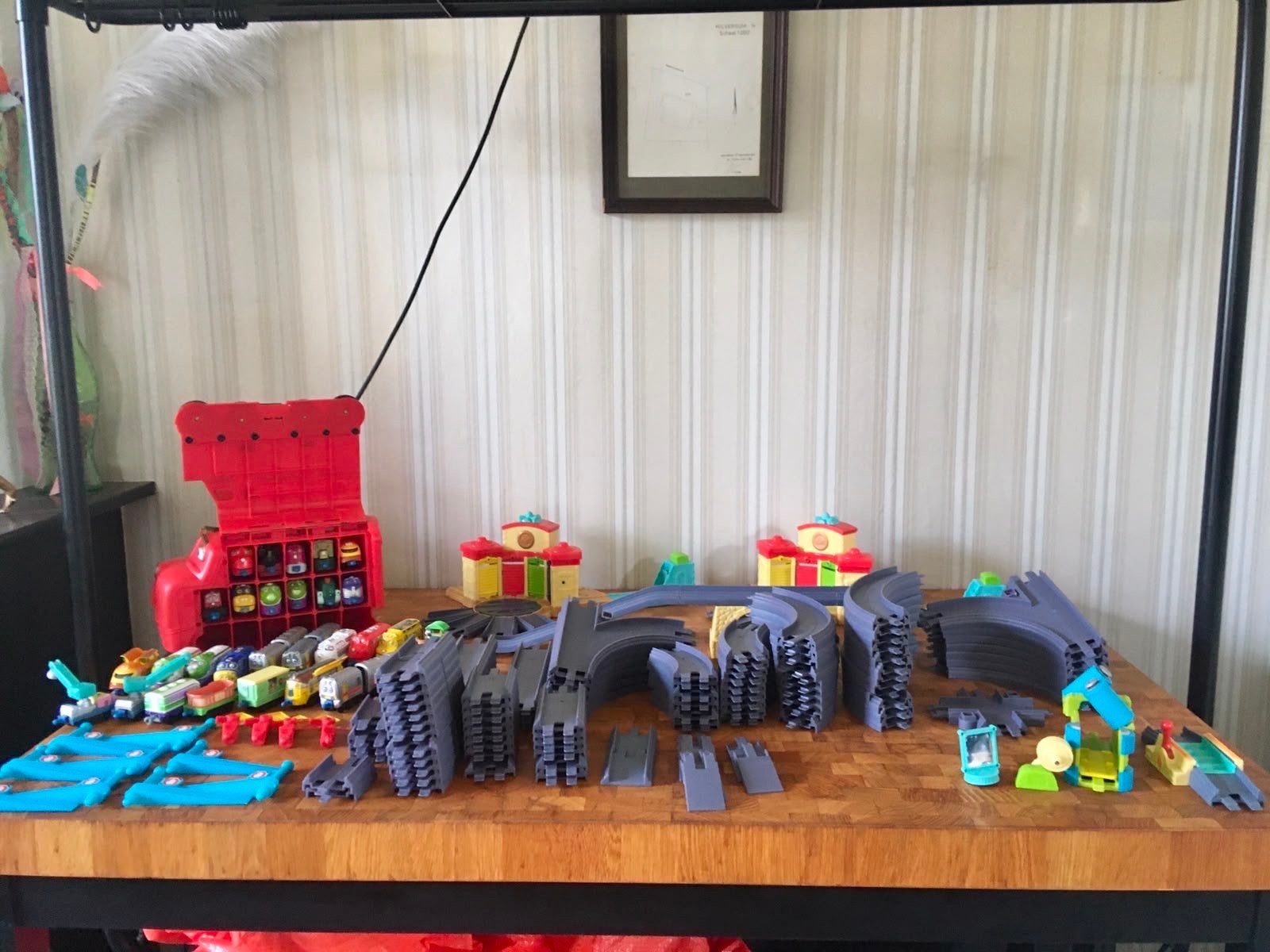 Grote Chuggington treinbaan set met veel treintjes, Ophalen of Verzenden, Gebruikt