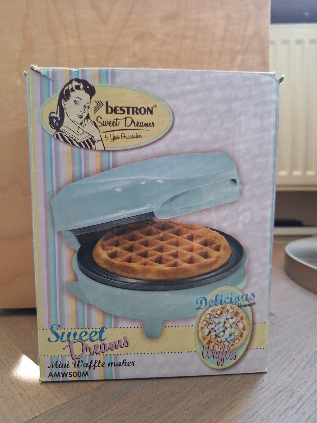 Bestron Sweet Dreams Mini Wafelijzer AMW500M, Witgoed en Apparatuur, Wafelijzers, Ophalen, Zo goed als nieuw
