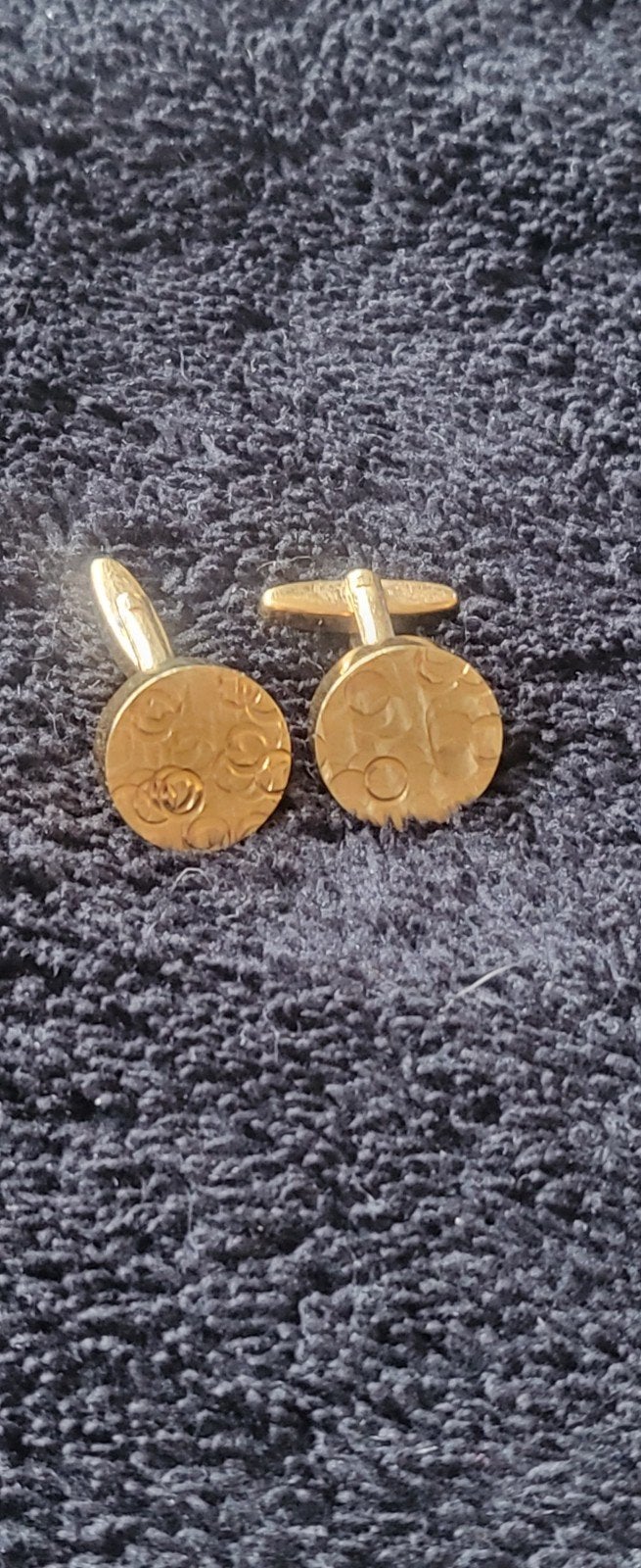 Manchetknopen met Patroon, Ophalen, Gebruikt, Goud, Verguld