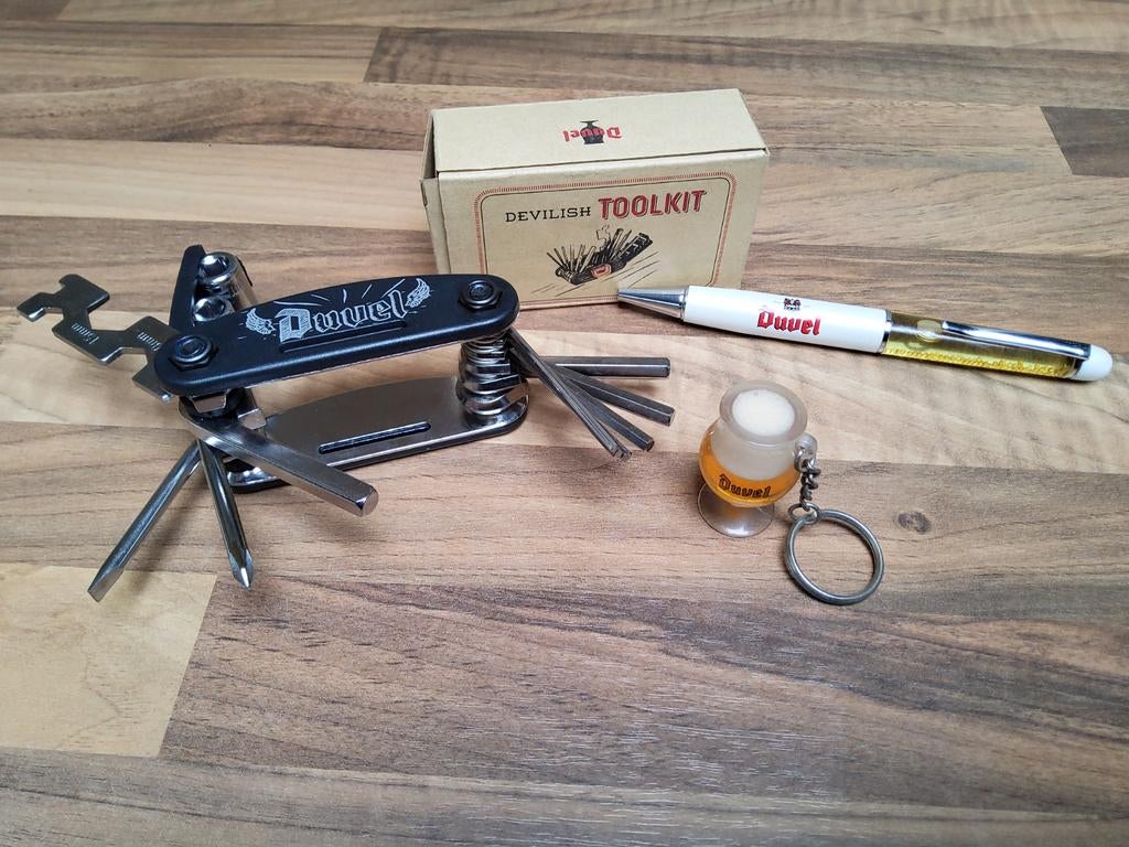 Duvel multitool pen en sleutelhanger, Verzamelen, Biermerken, Ophalen of Verzenden, Nieuw, Overige typen, Duvel