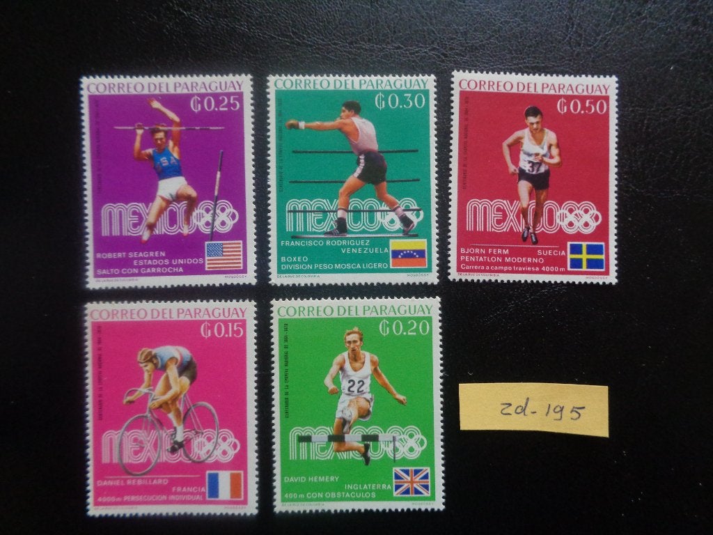 paraguay - gouden medaille winnaars mexico 1969 (zd-195)*, Ophalen of Verzenden, Postfris, Zuid-Amerika