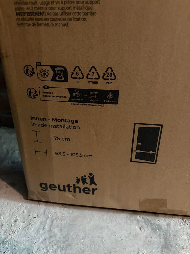 Geuther Kinder Traphekje Nieuw, Kinderen en Baby's, Traphekjes, Ophalen, 100 tot 115 cm, Zo goed als nieuw, Metaal of IJzer