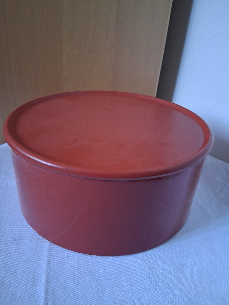 Vintage Mepal oranje trommel rond, Ophalen of Verzenden, Huis en Inrichting