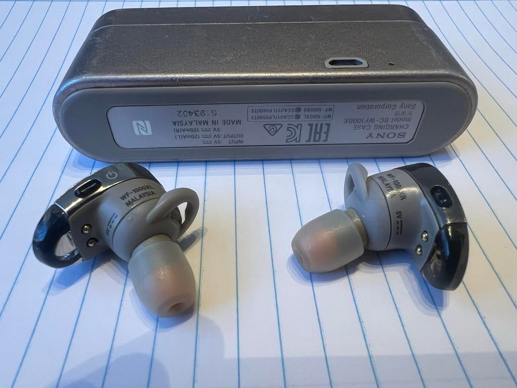 Sony WF-1000X Bluetooth oortjes met noise cancelling, Audio, Tv en Foto, Koptelefoons, Gebruikt, Sony, Draadloos, Ophalen of Verzenden