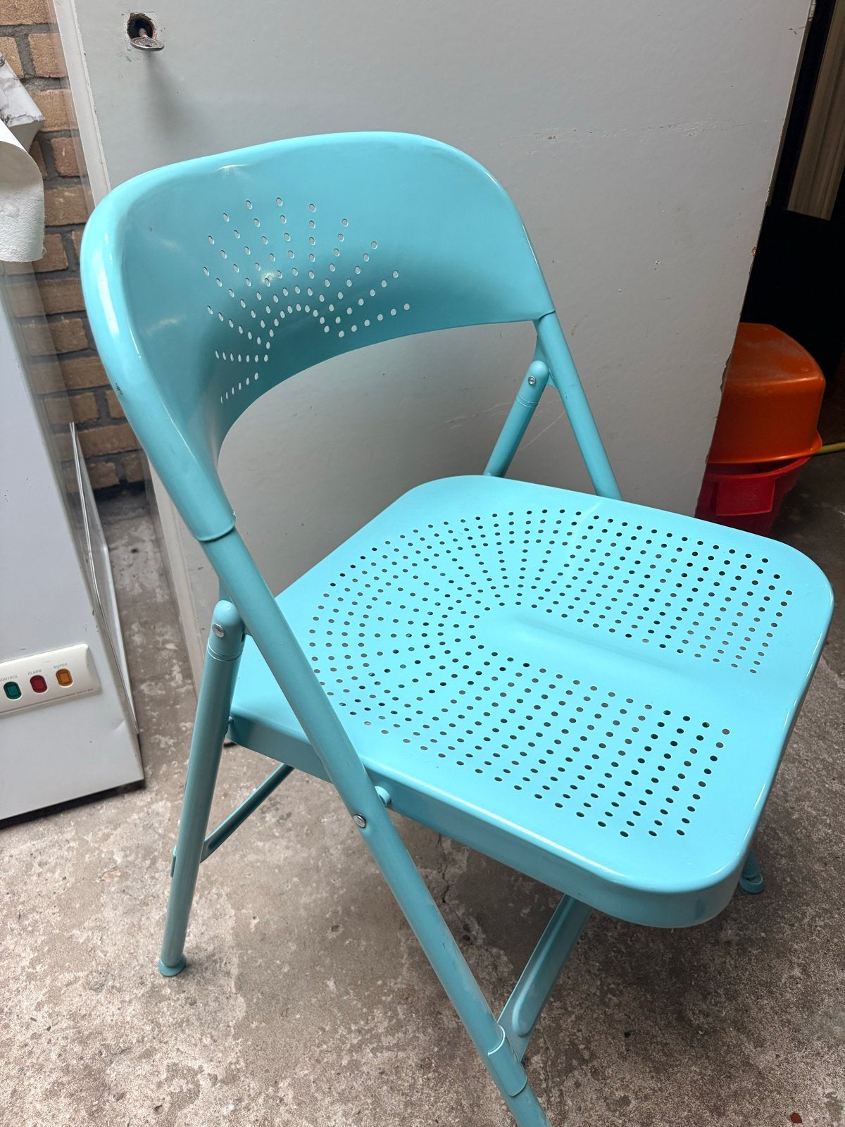 IKEA FRODE opvouwbare stoelen - Turquoise (4 stuks), Huis en Inrichting, Ophalen, Gebruikt, Overige kleuren, Vier