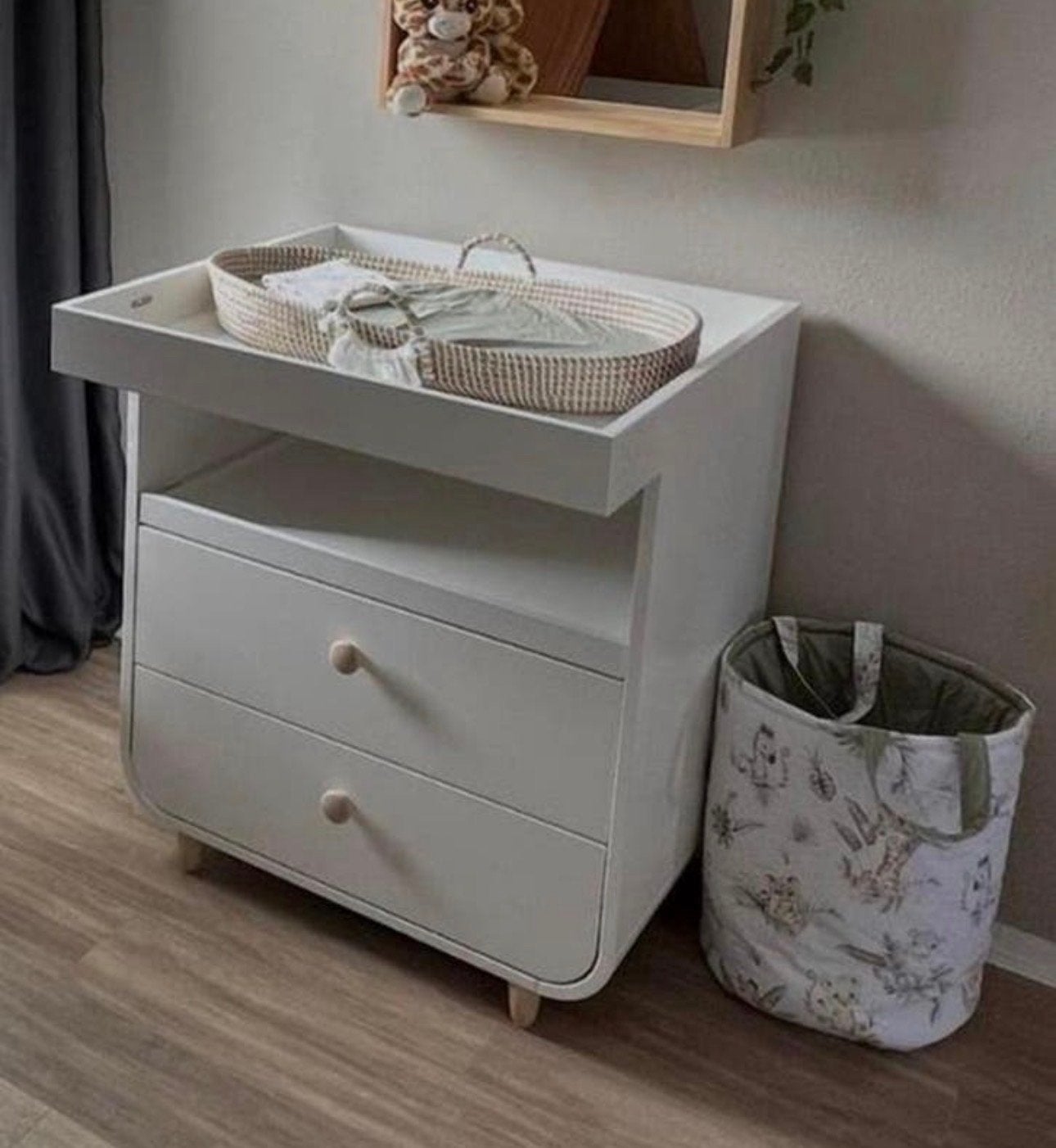 IKEA Myllra commode met verschoonkussen en hoezen, Ophalen, 70 cm of meer, Zo goed als nieuw, 75 tot 100 cm