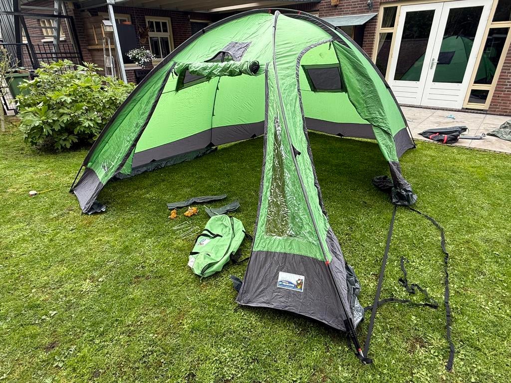 Groote nette Tent 4.5x2.5meter met ramen inc haringen, Caravans en Kamperen, Ophalen of Verzenden, Gebruikt, Tot en met 4